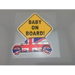 Vinilo baby on board mini rojo