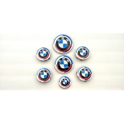 Juego de 7 emblemas BMW blanco modelo 2022