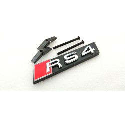EMBLEMA DE PARRILLA AUDI RS4 PLATA