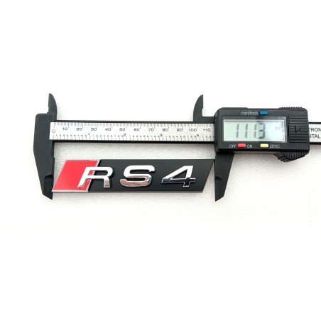 EMBLEMA DE PARRILLA AUDI RS4 PLATA