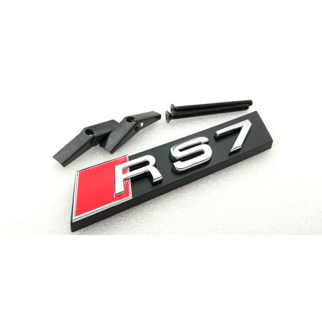 EMBLEMA DE PARRILLA AUDI RS7 PLATA