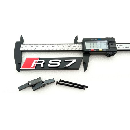 EMBLEMA DE PARRILLA AUDI RS7 PLATA