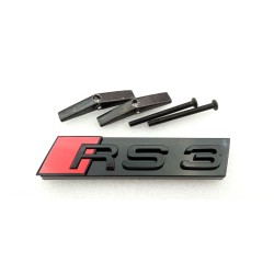 Emblema parrilla Audi RS3 negro
