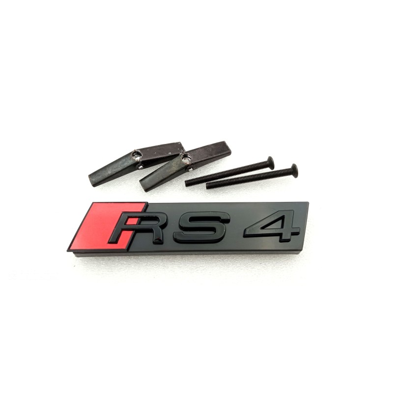 Emblema parrilla Audi RS4 negro