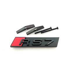 Emblema parrilla Audi RS7 negro