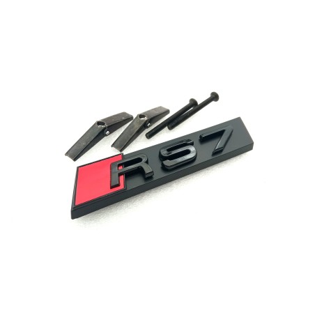 Emblema parrilla Audi RS7 negro