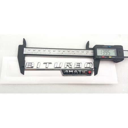 SET LETRAS MERCEDES BITURBO 4MATIC+ PLATA