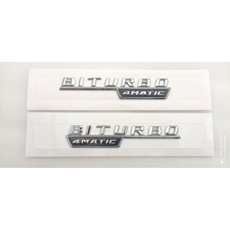 Set letras mercedes biturbo 4matic plata