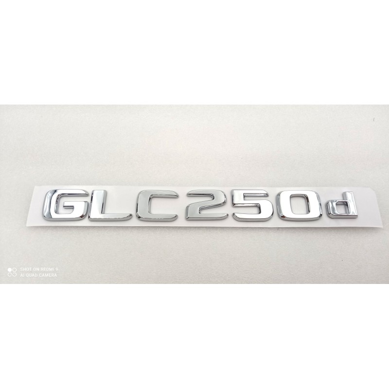 EMBLEMA LETRAS MERCEDES BENZ CLASE GLC GLC250d CROMADAS