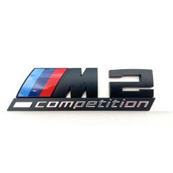 Emblema trasero bmw m2 competition negro