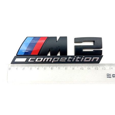 Emblema trasero bmw m2 competition negro