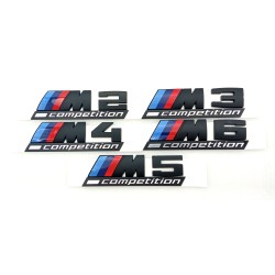 Emblema trasero bmw m2 competition negro