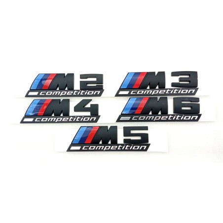 Emblema trasero bmw m2 competition negro