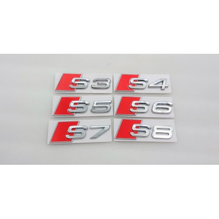 EMBLEMA TRASERO LETRAS S5 AUDI CROMADAS