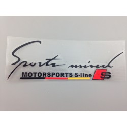 VINILO Sports mind Motorsports S-line letras negras