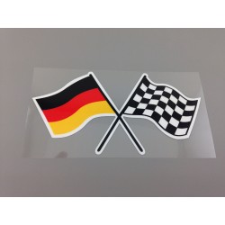 VINILO Bandera Alemana y Bandera Start