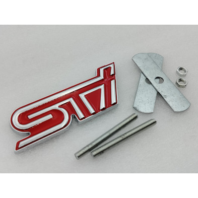 EMBLEMA DE PARRILLA SUBARU STI ROJO