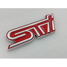 EMBLEMA TRASERO SUBARU STI ROJO