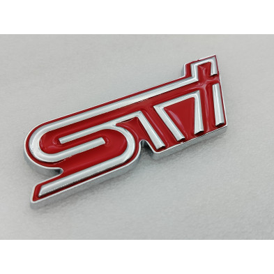 EMBLEMA TRASERO SUBARU STI ROJO