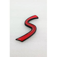 EMBLEMA TRASERO S MINI COOPER ROJO Y NEGRO