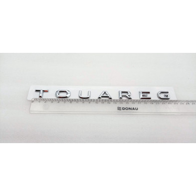 EMEBLEMA LOGO TRASERO VOLKSWAGEN TOUAREG PLATA