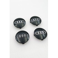 Centro de rueda Audi negro 60mm