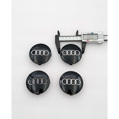 Centro de rueda Audi negro 60mm