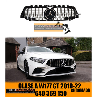 PARRILLA MERCEDES GT AMG CROMO W177 CLASE A 2018-2023