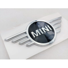 Emblème MINI Extérieur Noir Piano Brillant – Logo Capot Avant 51142465241, Look Sportif & Élégant