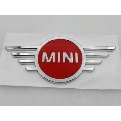 EMBLEMA DELANTERO MINI F55 F56 F57 PLATA/ROJO OEM: 51142465241