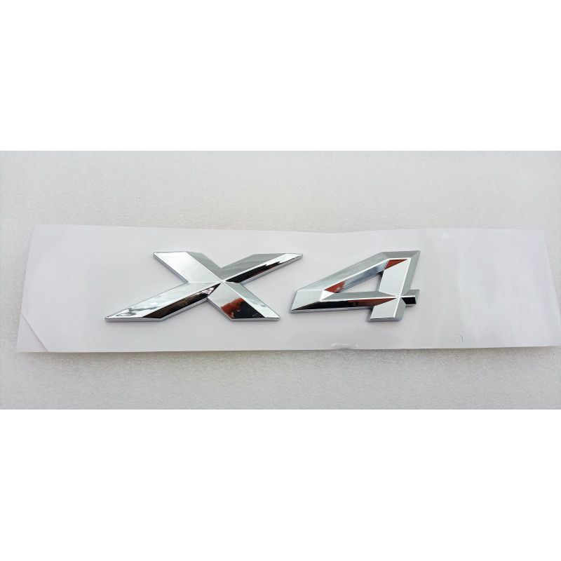 EMBLEMA TRASERO BMW X4 PLATA CROMADO