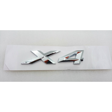 EMBLEMA TRASERO BMW X4 PLATA CROMADO