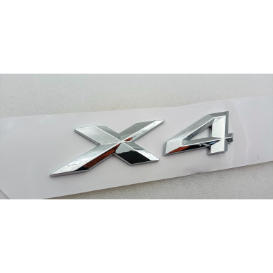 EMBLEMA TRASERO BMW X4 PLATA CROMADO