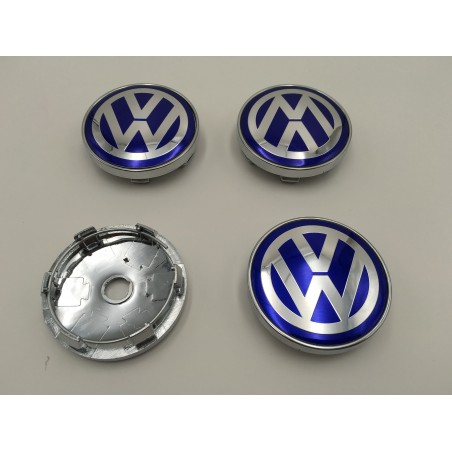 CENTRO DE RUEDA VW azul 60 mm