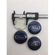 Centro de rueda Ford azul 64mm