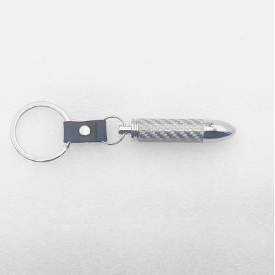 Llavero bala carbono plata Perfecto para regalo!