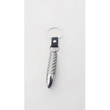 Llavero bala carbono plata Perfecto para regalo!