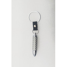 Llavero bala carbono plata Perfecto para regalo!