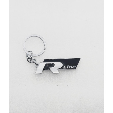 Llavero metálico VW R-line negro Perfecto para regalo!