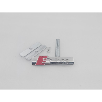 EMBLEMA DE PARRILLA AUDI SLINE CROMADO