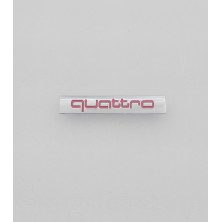 Emblema de parrilla Audi Quattro rojo