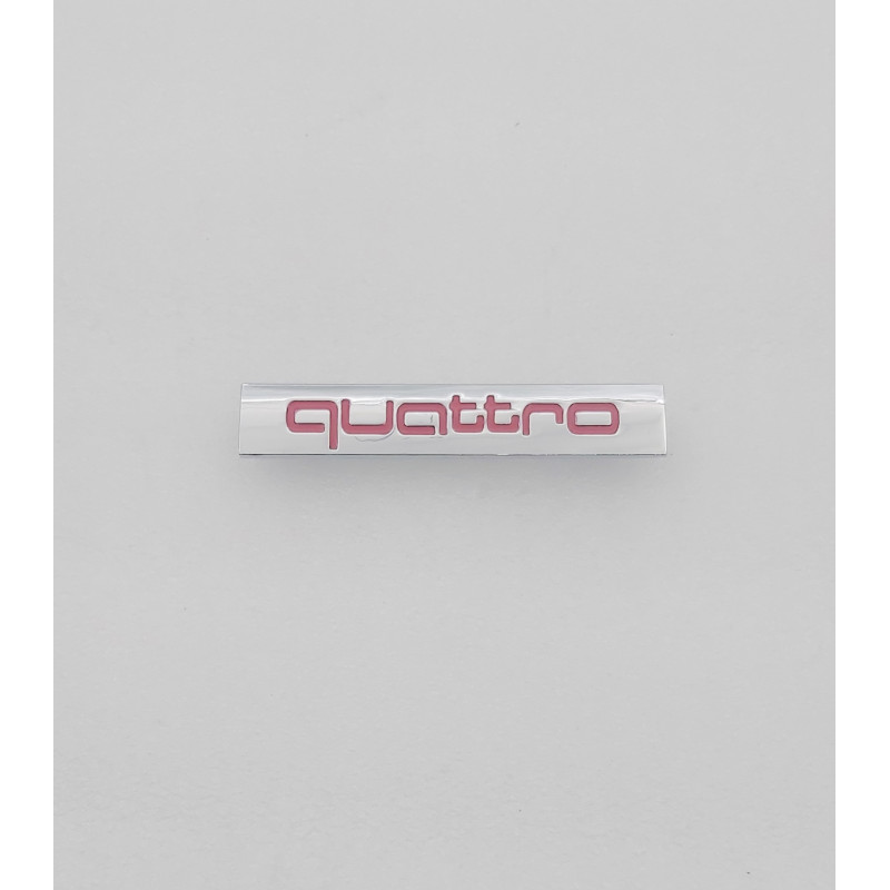 Emblema de parrilla Audi Quattro rojo