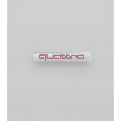 Emblema de parrilla Audi Quattro rojo