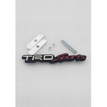 EMBLEMA DE PARRILLA TOYOTA TRD SPORTS BLANCO Y ROJO