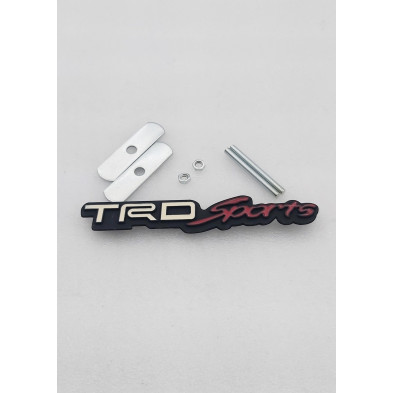 EMBLEMA DE PARRILLA TOYOTA TRD SPORTS BLANCO Y ROJO