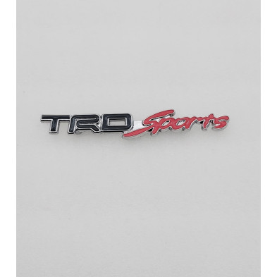 EMBLEMA DE PARRILLA TOYOTA TRD SPORTS NEGRO Y ROJO