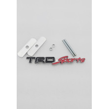 EMBLEMA DE PARRILLA TOYOTA TRD SPORTS NEGRO Y ROJO