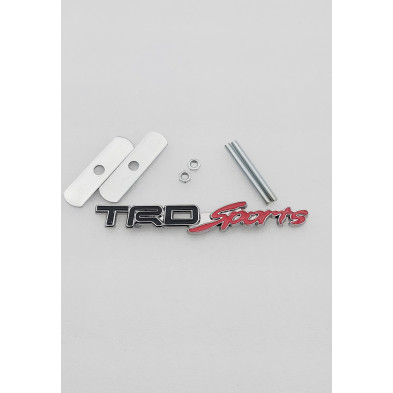 EMBLEMA DE PARRILLA TOYOTA TRD SPORTS NEGRO Y ROJO