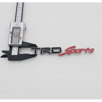 Emblema de parrilla Toyota TRD sports negro y rojo