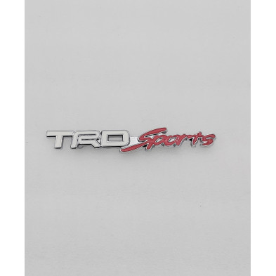 EMBLEMA DE PARRILLA TOYOTA TRD SPORTS BLANCO Y ROJO